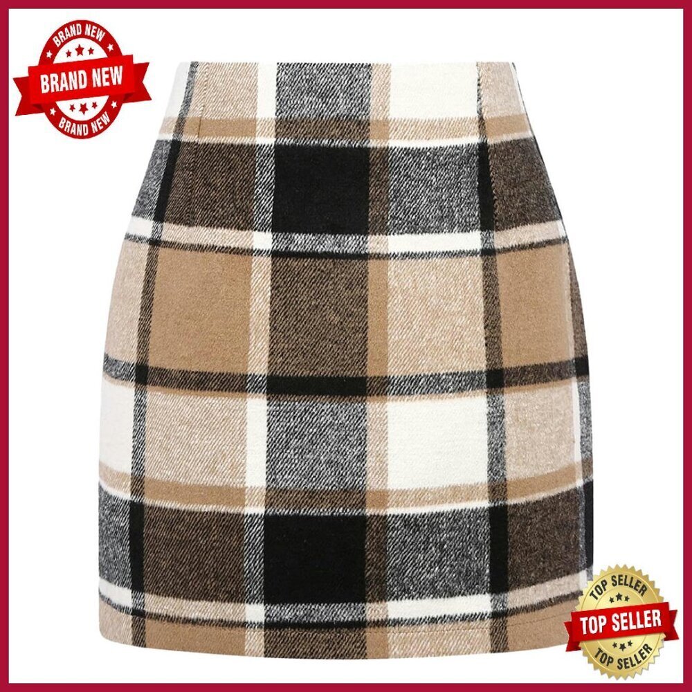 High Waist Pencil Mini Skirt Bodycon Polyester Fall Winter Trendy - Picture 1 of 8